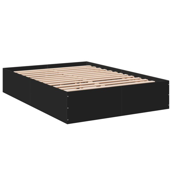 vidaXL Cadre de lit sans matelas noir 120x190 cm