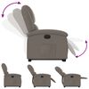 vidaXL Fauteuil inclinable électrique taupe tissu