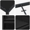 vidaXL Ensemble de salle &agrave; manger pour jardin 9 pcs Noir polyrotin