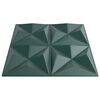 vidaXL Panneaux muraux 12 pcs vert 50x50 cm XPS 3 m² origami
