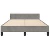vidaXL Cadre de lit sans matelas gris clair 120x190 cm velours
