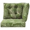 vidaXL Coussin de canap&eacute; d'ext&eacute;rieur 3 pcs Mod&egrave;le feuille Polyester