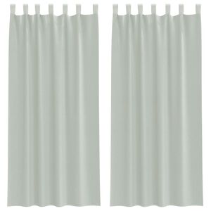 vidaXL Rideaux en voile avec boucles 2 pcs gris clair 140x225 cm