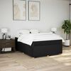 vidaXL Sommier &agrave; lattes de lit avec matelas Noir 160x200 cm Tissu