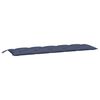 vidaXL Coussins de banc de jardin lot de 2 bleu marine 180x50x7 cm