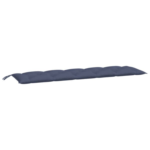 vidaXL Coussins de banc de jardin lot de 2 bleu marine 180x50x7 cm