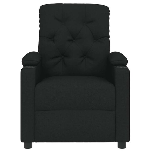 vidaXL Fauteuil inclinable Noir Tissu