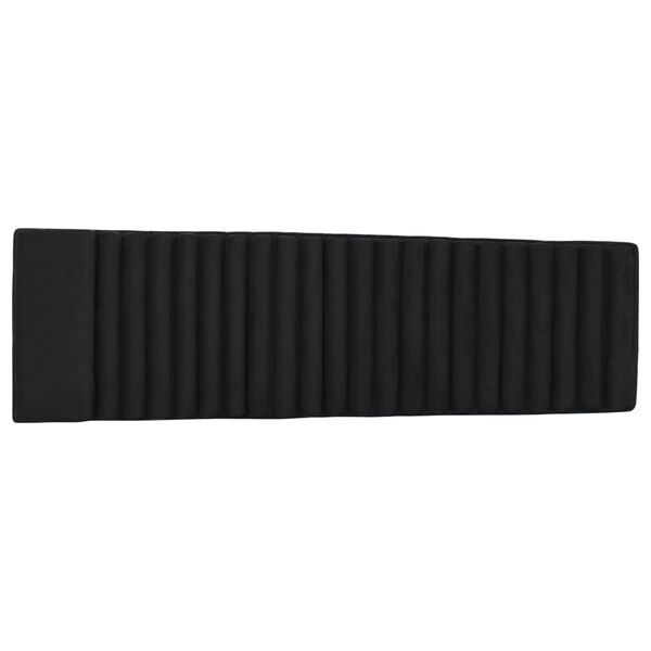 vidaXL Coussin de chaise longue Noir Daim