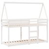vidaXL Lit superposé sans matelas blanc 75x190 cm bois de pin massif