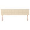 vidaXL T&ecirc;tes de lit Cr&egrave;me 160x5x78/88 cm Tissu