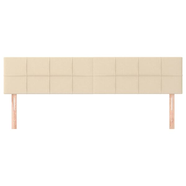vidaXL T&ecirc;tes de lit Cr&egrave;me 160x5x78/88 cm Tissu