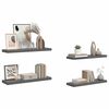 vidaXL &Eacute;tag&egrave;re murale flottante 4 pcs Gris brillant 80x23,5x3,8 cm MDF