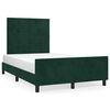 vidaXL Cadre de lit sans matelas vert fonc&eacute; 120x190 cm velours