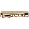 vidaXL Ensemble de canap&eacute;s d'ext&eacute;rieur 7 pcs Naturel et Beige