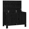 vidaXL Bo&icirc;te de rangement de jardin Noir 76x42,5x54 cm Bois massif pin