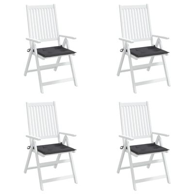 vidaXL Coussins de chaise de jardin lot de 4 anthracite 40x40x3 cm