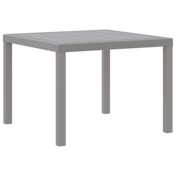 vidaXL Table de jardin pour repas Gris clair 100 x 100 x 73 cm