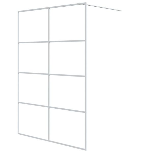 vidaXL Paroi de douche Blanc 140x195 cm Verre ESG transparent