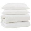 vidaXL Ensemble de Duvet avec oreiller 3 pi&egrave;ces Blanc Microfibre