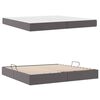 vidaXL Lit avec rangement et matelas avec matelas Gris 200 x 200 cm
