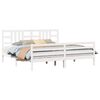 vidaXL Cadre de lit sans matelas blanc 200x200 cm bois massif