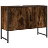 vidaXL Armoire lavabo de salle de bain ch&ecirc;ne fum&eacute; bois d'ing&eacute;nierie