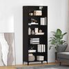 vidaXL Haut Armoire Ch&ecirc;ne noir 69,5 x 34 x 180 cm Bois d'ing&eacute;nierie