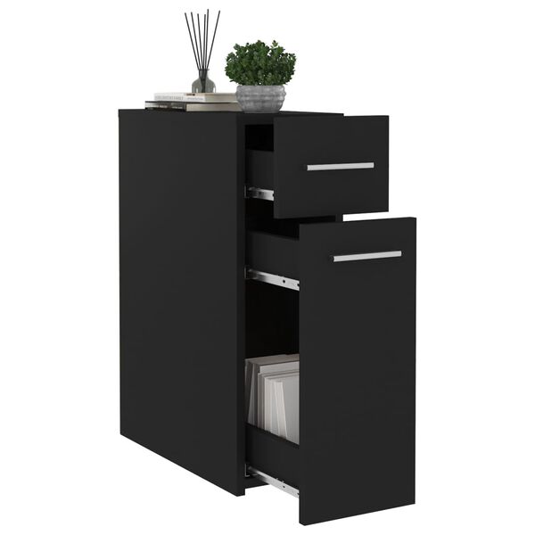 vidaXL Armoire d'apothicaire Noir 20x45,5x60 cm Bois d&rsquo;ing&eacute;nierie