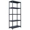 vidaXL &Eacute;tag&egrave;re de rangement Noir 500 kg 90x60x180 cm Plastique