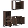 vidaXL Ensemble de meubles de salle de bain 3 pcs Ch&ecirc;ne marron