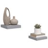vidaXL &Eacute;tag&egrave;res murales flottantes 2 pcs gris 23x23,5x3,8 cm MDF