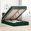 vidaXL Lit ottoman avec matelas vert fonc&eacute; 120x190 cm velours