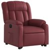 vidaXL Fauteuil inclinable &eacute;lectrique rouge bordeaux similicuir
