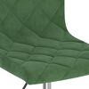 vidaXL Chaise pivotante de salle &agrave; manger Vert fonc&eacute; Velours