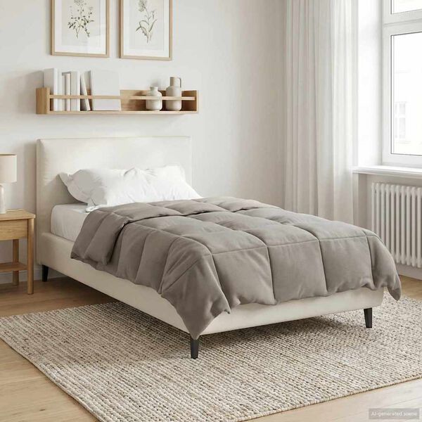 vidaXL Duvet complet toute l'ann&eacute;e Vert 135 x 200 cm Microfibre