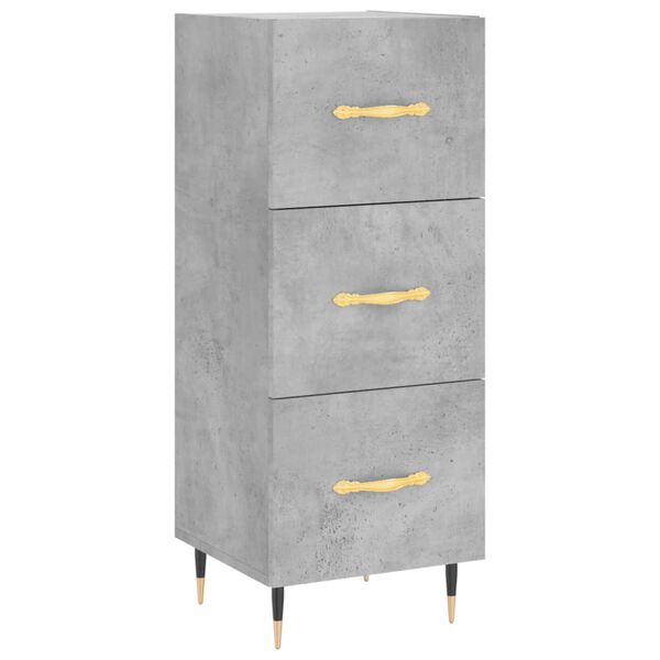vidaXL Buffet Gris b&eacute;ton 34,5x34x90 cm Bois d'ing&eacute;nierie