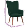 vidaXL Chaise de relaxation avec repose-pied Vert fonc&eacute; Velours