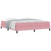 vidaXL Lit &agrave; ressorts avec matelas Rose 180 x 210 cm tissu