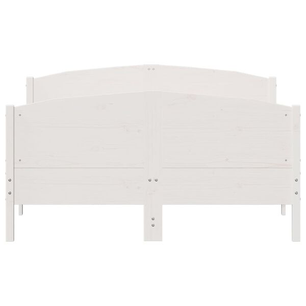 vidaXL Cadre de lit sans matelas blanc 150x200 cm bois de pin massif