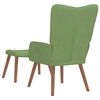 vidaXL Chaise de relaxation avec repose-pied Vert clair Velours