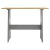 vidaXL Table &agrave; manger et banc REINE marron miel gris bois pin solide