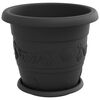 vidaXL Pots de plantes 24 pcs Noir &Oslash; 30 x 25 cm Plastique