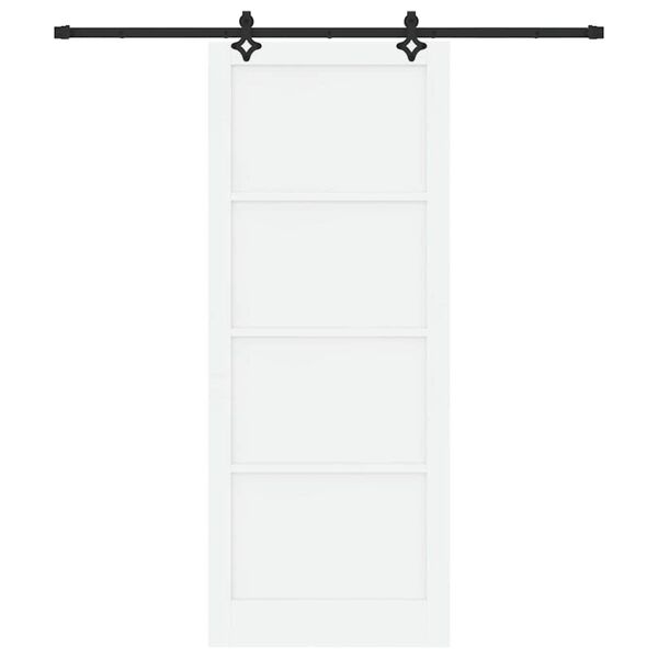 vidaXL Porte coulissante ORKDAL Blanc 93 x 232 cm Pin massif