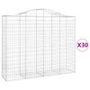 vidaXL Paniers &agrave; gabions arqu&eacute;s 30 pcs 200x50x160/180 cm Fer galvanis&eacute;