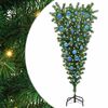 vidaXL Sapins de No&euml;l artificiels pr&eacute;-&eacute;clair&eacute;s &agrave; l'envers avec ensemble de boules