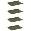 vidaXL &Eacute;tag&egrave;re flottante 4 pc Vert olive 30 x 18 x 2,5 cm Acier