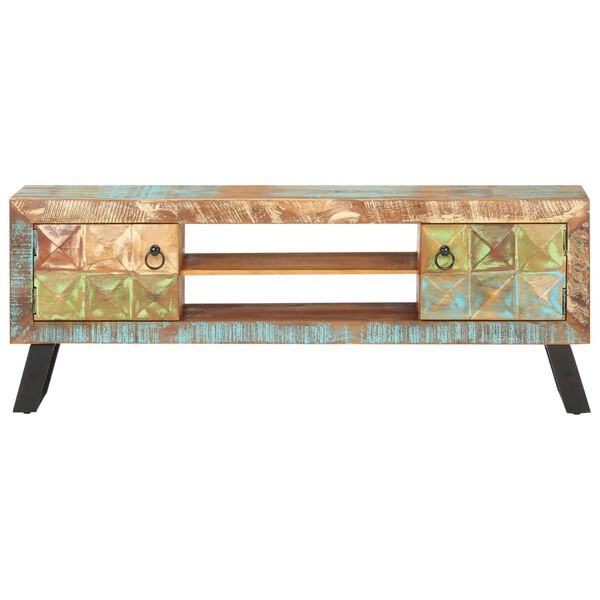 vidaXL Meuble TV 120x30x46 cm Bois de r&eacute;cup&eacute;ration massif