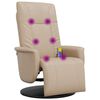 vidaXL Fauteuil inclinable de massage repose-pieds cappuccino