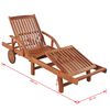 vidaXL Chaise longue bois massif d'acacia