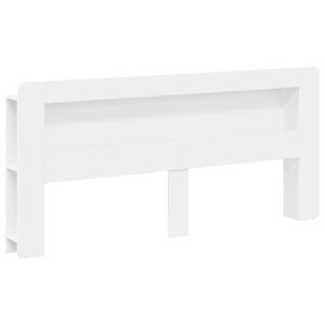 vidaXL Cabinet de T&ecirc;te de Lit avec stockage Blanc Bois d&rsquo;ing&eacute;nierie